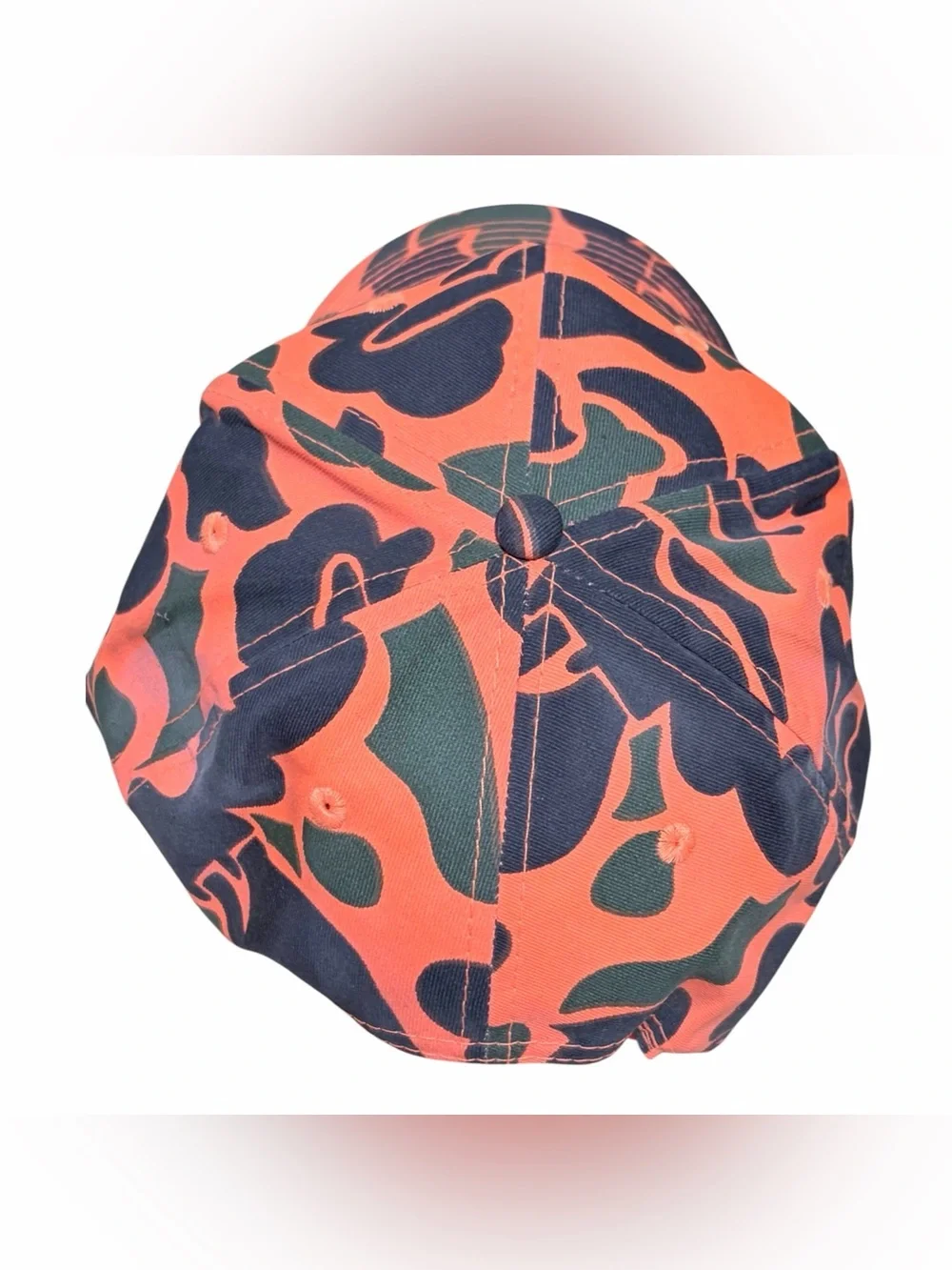 Lafarge Company Orange Camo Trucker Snapback Hat By Otto